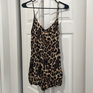 Cheetah print romper